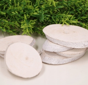 Plastry Drewna Białe Ozdoba Święta