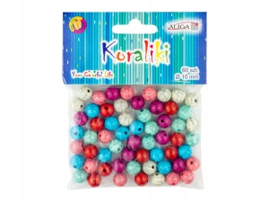 Koraliki Plastikowe MARMURKI mix Korale 60szt