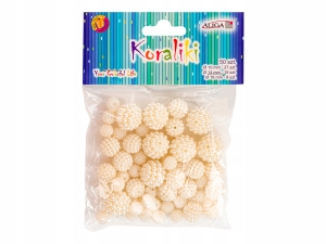 Koraliki Perłowe Plastikowe mix Korale 50szt