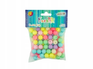 Koraliki Plastikowe PASTELOWE mix Korale 80szt