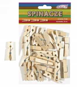Klamerki Spinacze mini drewniane ozdobne do prania
