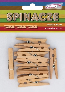 Klamerki Spinacze mini drewniane ozdobne do prania