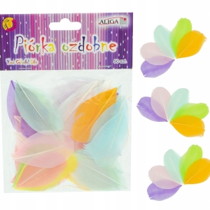 Pióra Kreatywne Piórka Pastelowe Dekoracyjne