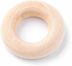 Drewniane Kółko Bukowe 45mm do Makramy Karniszy