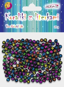Koraliki Korale Literki Plastikowe do Biżuterii
