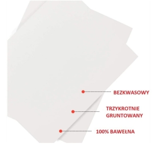 PŁÓTNO MALARSKIE PODOBRAZIE 24 x 30 cm- 3 SZTUKI