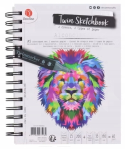 ZESTAW SZKICOWNIK I PISAKI AKWARELOWE WODNE