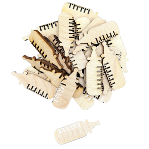 Drewniane Scrapki Butelka Metryczka 10szt