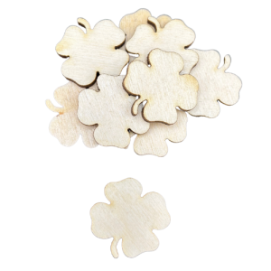 Drewniane Scrapki Koniczynki 10szt