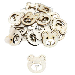 Drewniane Scrapki Misie 10 szt