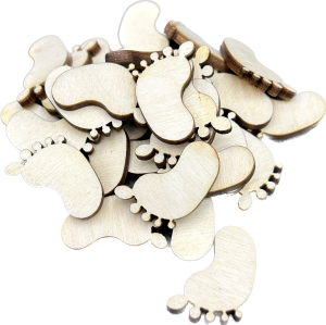 Drewniane Scrapki Stópki Dziecięce 10szt