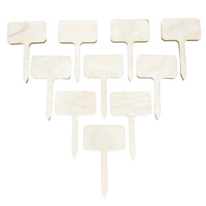 Etykiety do Roślin Znaczniki Drewniane 10szt