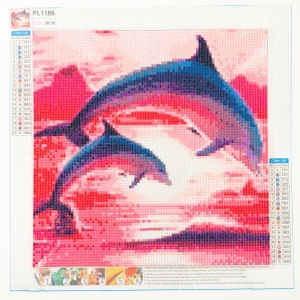 Haft diamentowy mozaika diamond painting zestaw 5D Delfin