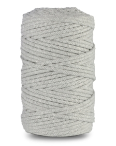 Sznurek bawełniany pleciony 100m 5mm Popielaty