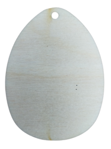 Jajka Drewniane Dekor Zawieszka z Dziurką 7cm 10szt