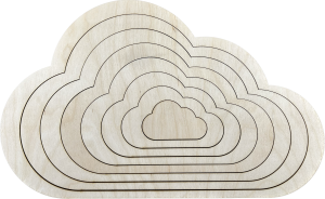 Obręcz do Makramy Chmurki Makrama 7 szt.