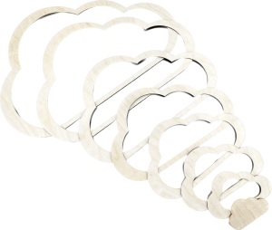 Obręcz do Makramy Chmurki Makrama 7 szt.