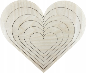Obręcz Drewniana Łapacz Snów Makrama Serce