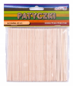 Patyczki Drewniane do Lodów Szpatułki kreatywne
