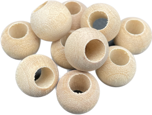 Korale Drewniane Kulki Duży Otwór 12mm