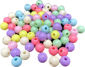 Korale plastikowe pastelowe mix