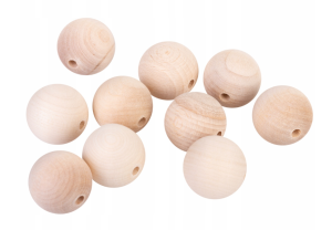 Korale drewniane surowe decoupage 20mm 10szt
