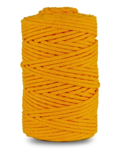 Sznurek bawełniany pleciony 100m 5mm Żółty