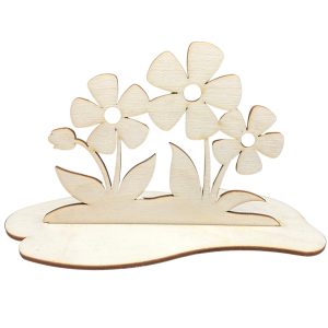Drewniany kwiatek kwiatki podstawka prezent dekor #3