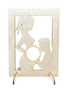 Drewniana ramka tabliczka na zdjęcie USG dziecka