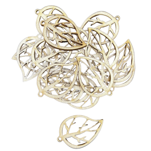 Scrapki drewniane liść listek liście listki 10szt