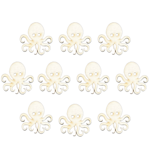 Scrapki drewniane ośmiornica ośmiornice deko 10szt