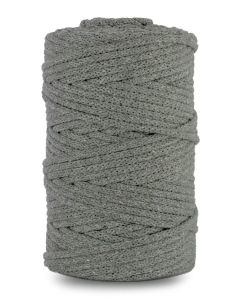 Sznurek bawełniany pleciony 100m 5mm Ciemny Szary