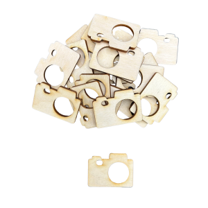 Drewniane scrapki aparat fotograficzny dekor 10szt