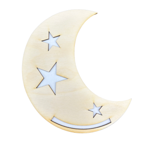 Makrama Księżyc Drewniana Baza do Łapacza Snów DIY Boho