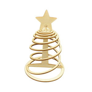 Drewniana Choinka do Składania Ozdoba Świąteczna motyw Przestrzenny 3D 15cm