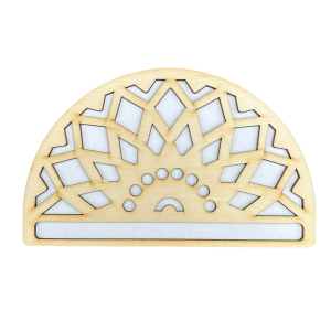 Drewniana Półmandala Baza do Makramy ze Sklejki 20cm