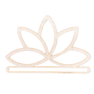 Baza do Makramy Półmandala z Uchwytem Kwiat Lotosu ze Sklejki