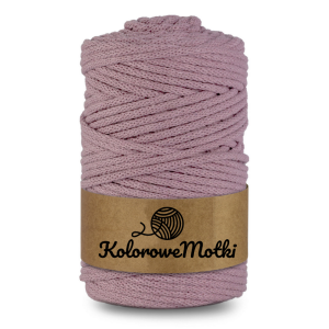 Sznurek bawełniany pleciony 100m 5mm Brudny Róż