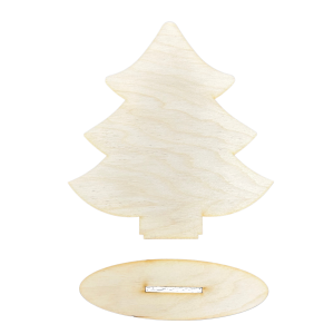 Choinka Drewniana Stojąca Dekor Drzewko Świąteczne na Boże Narodzenie