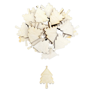 Drewniane Scrapki Choinka Drzewko Dekor Świteczne 10szt EKO