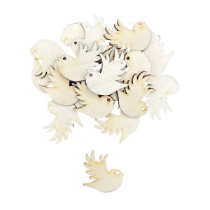 Drewniane Dekory Scrapki Ptaszki 10szt EKO