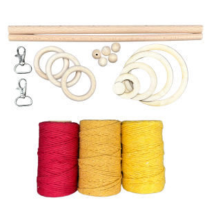 Zestaw do makramy sznurek bawełniany 180m dodatki