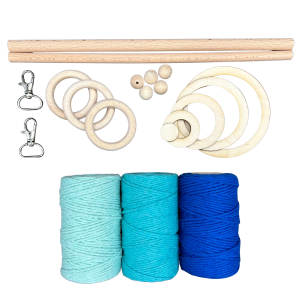 Zestaw do makramy sznurek bawełniany 180m dodatki