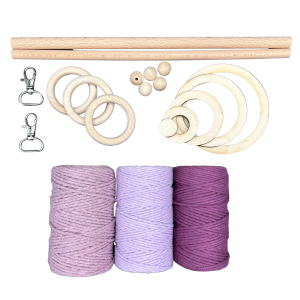 Zestaw do makramy sznurek bawełniany 180m dodatki