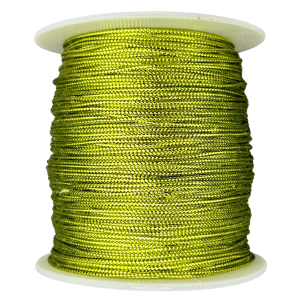 Sznurek metalizowany oliwkowy 100m 1mm ozdobny