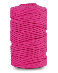 Sznurek bawełniany pleciony 100m 5mm Fuksjowy