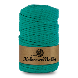 Sznurek bawełniany pleciony 100m 5mm Turkusowy