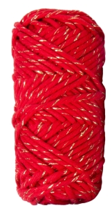 Sznurek bawełniany ZŁOTA NITKA CZERWONY 40m 3mm