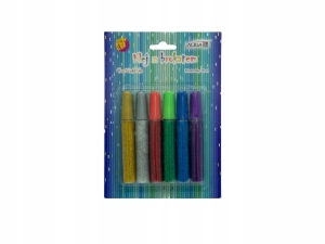 KLEJE BROKATOWE 10ml 6sztuk Kolorowe