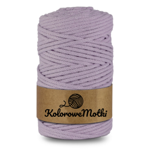 Sznurek bawełniany pleciony 100m 5mm Liliowy